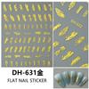 Redanco nuevos explosiones de red 3D patrón DIY pegatinas para decoración de uñas con adhesivo calcomanías para uñas al por mayor DH-631