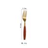 Vajilla con mango de madera maciza ins cuchillo y tenedor cuchara tenedor de postre juego de cuchara 304 acero inoxidable madera valor de color alto fábrica de vajilla occidental