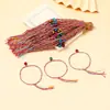 Pulseras Sencillas de Hilo de Colores para el Festival del Bote del Dragón, Pequeños Regalos para Puestos del Mercado y Atracciones Turísticas, Hilo Rojo con una Sola Cuenta al por Mayor