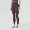 Novas Roupas de Yoga para Mulheres, Leggings Esportivas de Cintura Alta com Lado Duplo Escovado, Calças de Nove Pontos para Fitness e Corrida, Calças Yoga com Bolso de Aba