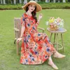Novo vestido de alta qualidade de algodão e seda para o início do verão de 2026, popular em Yunnan este ano, adequado para férias e uso na praia, solto e emagrecedor