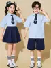 Fantasia de T-shirt para performance de cheerleading infantil, uniforme de coro para foto de formatura do jardim de infância, traje para cerimônia de abertura de gincana escolar