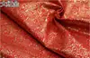 Tecido de Seda Brocado com Fio Dourado e Prateado Jacquard para Qipao, Roupão Mongol, Decoração de Palco, Renda e Tecido Artesanal com Padrão de Abelha