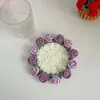 Manta con diseño de ramo de rosas mini, posavasos, hilo, ganchillo, hecho a mano, kit de material de tejer DIY para tejer y hacer ganchillo para aliviar el aburrimiento