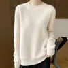 Colección otoño/invierno 2026: Suéter de punto fino, de cuello bajo, con lunares coloridos, capa base de corte holgado, suéter pullover moderno y versátil para mujer