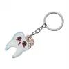 Llavero Colgante Popular con Forma de Diente Llavero de Enfermera Dentista Comercio Exterior Lindo Diente Colgante de Cepillo de Dientes