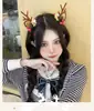 Nueva Moda Venta Caliente Diadema Navideña de Astas Rojas Super Hada Diadema de Cabeza de Nuez Diadema DIY Fábrica de Accesorios para la Cabeza Venta al por Mayor