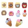 Nueva simulación de comida, juego de donas, helados, decoración de uñas, joyas, galletas, dibujos animados, uñas, lindos accesorios de joyería de resina.