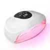 Lámpara de Uñas Sunx28 de Doble Mano, Lámpara de Fototerapia para Uñas con Luz Roja que No se Oscurece, Secado Rápido de Esmalte de Uñas, Máquina para Uñas de Gel, Lámpara de Fototerapia