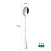 Cuchara Larga de Acero Inoxidable Mango Largo Cuchara para Revolver Café Bebidas con Hielo Cuchara Engrosada 1010 Vajilla Cuchara Larga para Hielo Cuchara de Bar Estilo Coreano