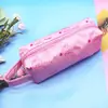Estojo de Lápis Desenho Grande Capacidade Estudante Portátil Bolsa de Material Escolar Fofa Nylon Caixa de Material Escolar Criativa Pequeno Fresco Estojo de Lápis Portátil