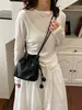2026 Verano Nuevo Estilo Coreano Texturizada Compras Pequeña Bolso Cruzado Cordón Bolso Cubo Plegado Suave Cuero Bolso de Hombro al por Mayor Bolso de Mujer