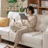 Sofá para sala de estar, apartamento pequeño, sofá simple de línea recta, adecuado para apartamentos de alquiler, recepción de oficina y como sofá cama de piel