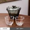 Set de Vidrio de Borosilicato Alto Tazón Pequeño Taza de Té Kung Fu Venta al por Mayor Taza Magnolia Taza de Té Transparente Taza para Velas Tapa Vaso