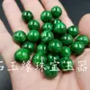Cuentas Sueltas de Jade, Cuentas Redondas de Dragón de Hierro Verde Seco, Accesorios para Manualidades, Cuentas Verde Esmeralda, Cuentas de Jade, Cuentas Sueltas de Esmeralda