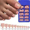 Parche de Manicura para Uñas de Dedo del Pie Blanco Portátil Transfronterizo Caja con 100 Piezas Parche Completo Color Puro Parche Corto para Uña del Pie
