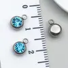 Accesorios para Joyería DIY de Piedra Satélite Incrustada de Diamantes de Acero Inoxidable, Exclusivamente para Ventas Transfronterizas, Pulseras, Collares y Colgantes Coloridos de Piedras de Nacimiento