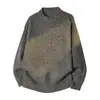 Suéter Pulôver para Adolescentes no Outono e Inverno, Gola Redonda, Tamanho Grande, Solto, Estilo Preguiçoso, Camisa Base de Lã com Top Interno