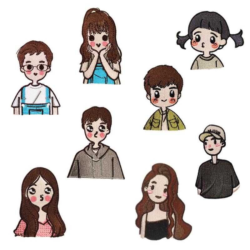 自粘人物布贴组合