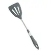 Spot de fábrica resistente a altas temperaturas anti-quemaduras mango de acero inoxidable espátula cuchara de sopa pesca off powder agarrador de espátula juego de 6 piezas