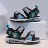 Sandalias Blandas de Moda para Niños 2026 Verano Nuevas Ligeras de Velcro Punta Abierta Zapatos de Playa para Niños Sandalias para Estudiantes