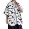 Camisa floral de seda de hielo hawaiana manga corta para hombre estilo coreano moderno ins estilo Hong Kong estilo japonés totalmente estampada manga media ropa