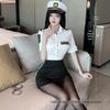 Sedução da Noite Lingerie Erótica Uniforme Tentação Desejo Puro Roupa Fantasia de Policial Feminina Paixão Ardente 1018-1