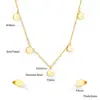 Pendientes de Estrella de Diamante Flash Calados de Diseño Europeo y Americano Cadena para Clavícula Colgante Conjunto de Collar y Pendientes de Estilo Frío Simple para Mujeres