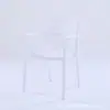 Cadeira Plástica para Exterior com Encosto Vazado Escandinavo, Cadeira Casual Minimalista Moderna, Cadeira de Jantar para Café/Restaurante Ins
