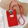 Bolsa Pequeña de Punto Color Sólido Estilo Ins Nicho 2026 Nueva Versión Coreana Bolso Cruzado Simple Mini para Viajes Diarios Teléfono y Billetera