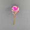 Caixa Plástica Transparente de PVC com Rosa em Folha de Ouro Caixa Triangular para Tocha Caixa para Buquê Caixa de Presente Fabricante de Presente para o Dia dos Namorados