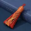 Cordão para Bolsa com Pingente de Borla Trançada de Algodão de Xizang, Corda de Algodão Enrolada à Mão de Xizang, Pingente Pronto Tecido à Mão de Nylon