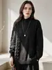 Nuevo Suéter de Punto Grueso Holgado con Media Cuello Alto para Mujer, Estilo Casual, Comercio Exterior Otoño/Invierno 2026