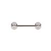 1 aço inoxidável dois dentes externos haste de 4 lados 1,6x 14mm anel de peito simples língua unha unha de peito perfuração joias lote