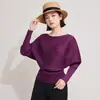 Blusa estilo Miyake com manga morcego, design para primavera e outono, cor sólida, camiseta com cintura fina, manga longa, versátil e moderna, roupas femininas