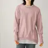 Moletom de Algodão Cor Sólida Versátil Modelador Estilo Japonês 2026 Feminino Oversized Casual de Malha