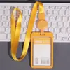Porta-Crachá Retrátil com Fivela, Porta-Cartão de Refeição, Crachá de Trabalho com Cordão, Porta-Crachá de Trabalho para Funcionários, Crachá Escolar para Estudantes, Crachá de Trabalho do Campus