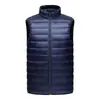 Invierno Transfronterizo Nueva Chaqueta de Plumas Chaleco para Hombre Moda Chaleco de Cuello Alto Chaleco Ligero de Plumas Tops para Hombre
