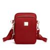 Bolsa de ombro vertical de cor sólida bolsa transversal feminina casual pequena bolsa quadrada estilo coreano bolsa de nylon elegante bolsa para celular feminina simples