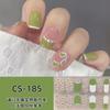 Calcomanía para Uñas de Gel sin Horneado Impermeable Duradera 3D Parche Adhesivo para Uñas Removible Usable Película de Esmalte de Uñas Calcomanía Completa