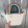 Saco arco-íris Lua cheia cesta de presente que acompanha cesta de presente caixa de doces caixa de presente de casamento cesta de presente de formatura cesta de presente feita à mão saco tecido de algodão