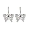 Pendientes de mariposa de acero inoxidable 304 transfronterizos, impermeables y que no se decoloran, moda para mujer en oro real, accesorios de acero de titanio europeos y americanos