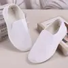Zapatos antiestáticos lona toalla media PU suela blanda transpirables libres de polvo limpios electrónicos rayas blancas y azules zapatos de toalla media zapatos de trabajo