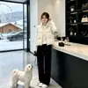 Moda Nova Outono/Inverno 2026 Colete de Algodão Solto com Gola Alta Feminino Curto Tamanho Grande Acolchoado Espesso Colete Outerwear