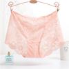 Roupa interior de renda completa cintura das mulheres transparente tamanho grande sexy tentação quadril respirável algodão virilha cuecas mulheres fabricantes atacado