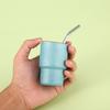 Taza de vacío para licores de 2 oz transfronteriza, taza para coche de acero inoxidable 304, taza de doble capa de acero inoxidable para sublimación, mini taza con pajita por lotes