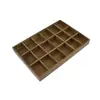 Bandeja de Accesorios para Joyería de Madera Aceitada Plato de Almacenamiento con Decoración de Joyería para Juego Cultural con Cuentas Plato Rejillado para Colocar Piezas Plato Vacío Plato de Cuentas de Buda