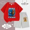 Conjunto de Camiseta de Manga Corta y Shorts de Algodón con Estampado de Verano de Moda Ropa Infantil Ins