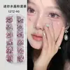 Decorações de Unhas Tendência 12 Compartimentos Strass para Unhas Flor Rosa Gelo Transparente Laço Pérola Strass Redondo Strass de Fundo Plano para Unhas Postiças