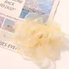 Acessórios de Flor de Renda Vibrantes em Cor Dopamina com Borda Queimada em Formato de Grade DIY para Roupas, Presilha de Cabelo, Broche
